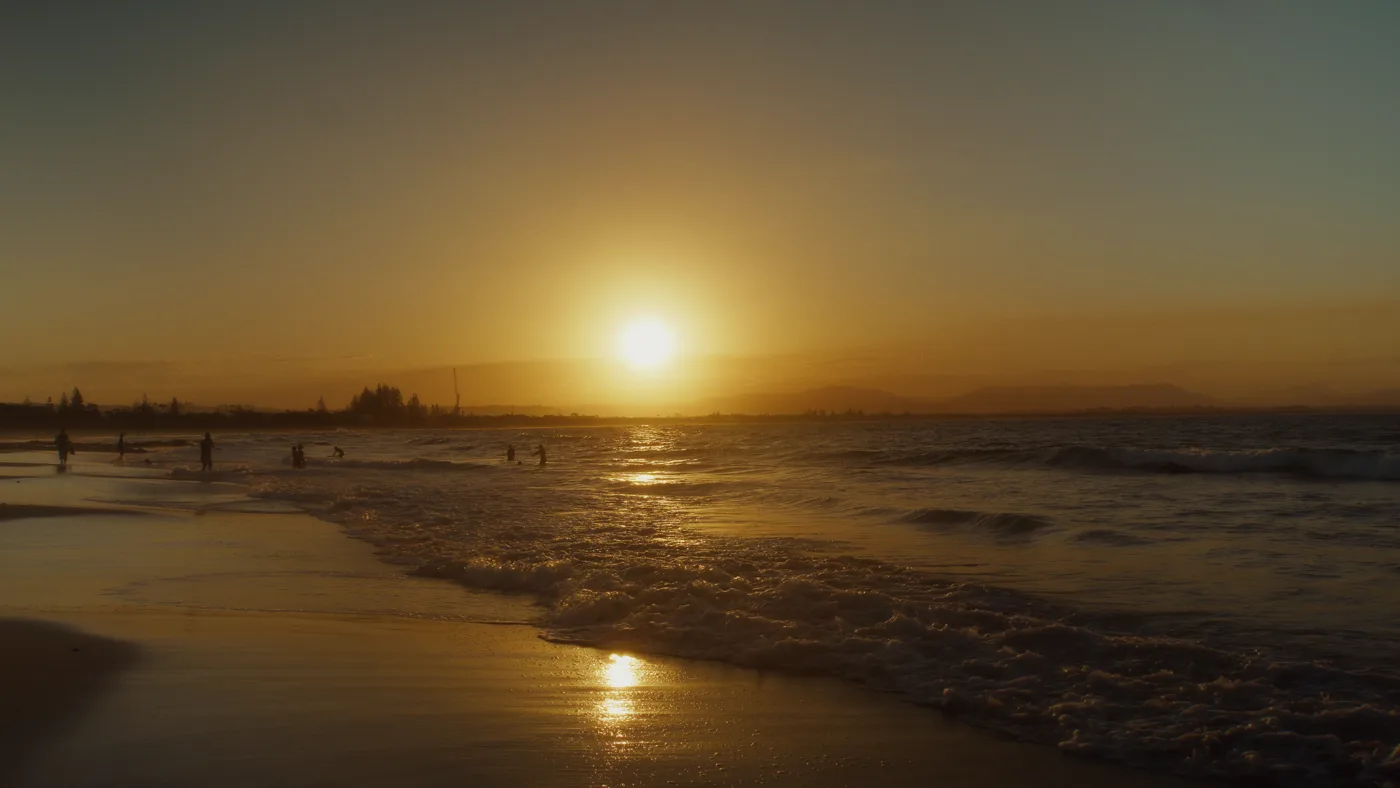Sunset over the ocean